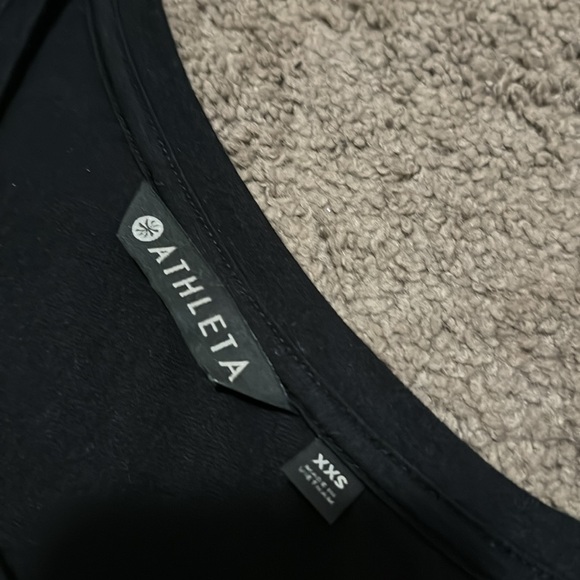 Athleta Asymmetric Hem Long-Crew Neck-BatWing Sleeve-Sz XXS-Black - Picture 16 of 16